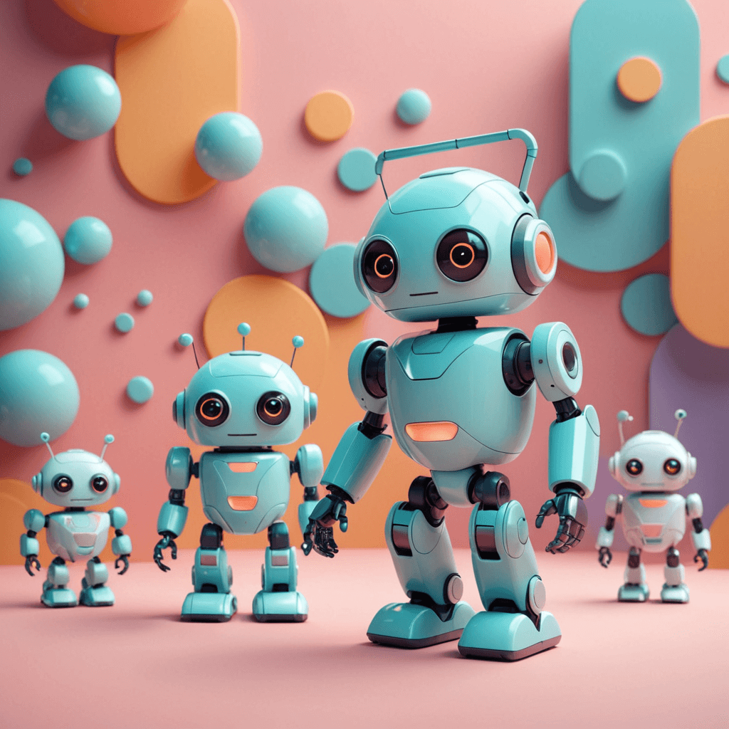 AI technologie ilustrace - roboti symbolizující umělou inteligenci
